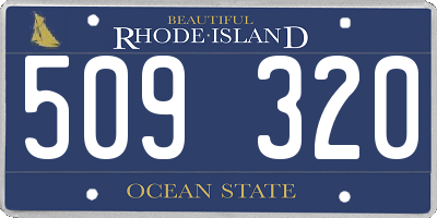 RI license plate 509320