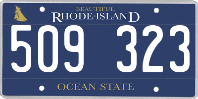RI license plate 509323