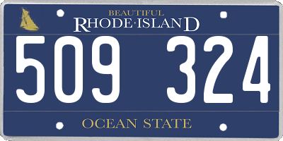 RI license plate 509324