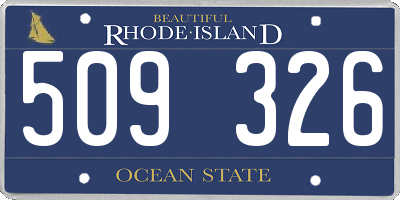 RI license plate 509326