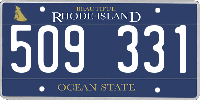 RI license plate 509331