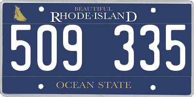 RI license plate 509335