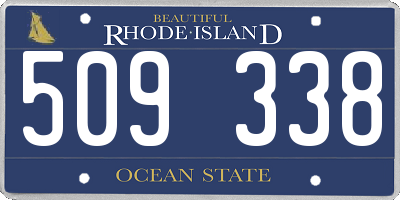 RI license plate 509338
