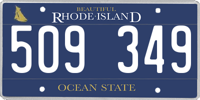 RI license plate 509349