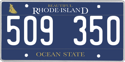 RI license plate 509350
