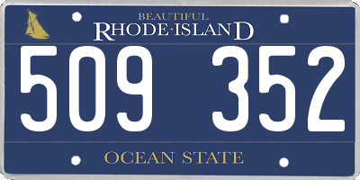 RI license plate 509352