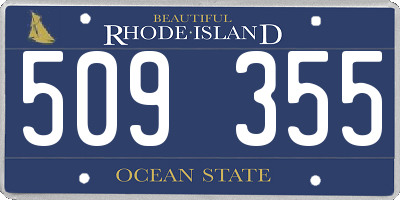 RI license plate 509355