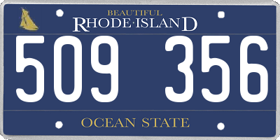 RI license plate 509356