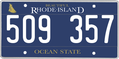 RI license plate 509357