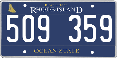 RI license plate 509359