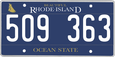 RI license plate 509363