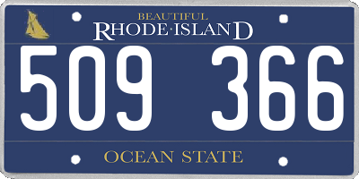 RI license plate 509366