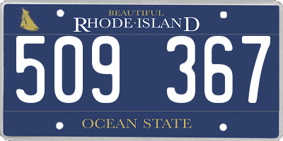 RI license plate 509367