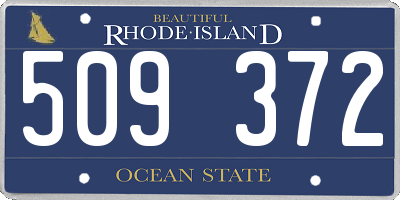 RI license plate 509372