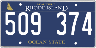 RI license plate 509374