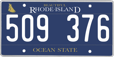 RI license plate 509376