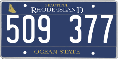 RI license plate 509377
