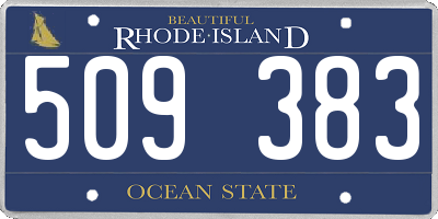 RI license plate 509383