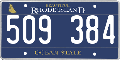 RI license plate 509384