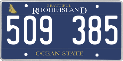 RI license plate 509385