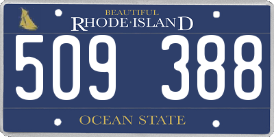 RI license plate 509388