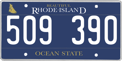 RI license plate 509390