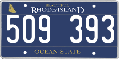 RI license plate 509393