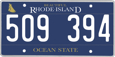 RI license plate 509394