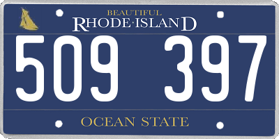 RI license plate 509397
