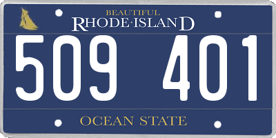 RI license plate 509401