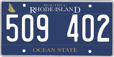 RI license plate 509402