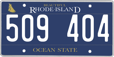 RI license plate 509404