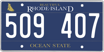 RI license plate 509407