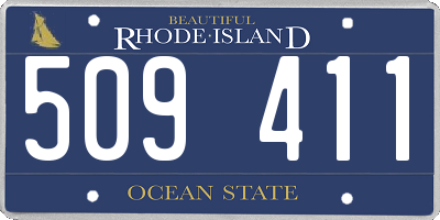 RI license plate 509411