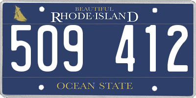 RI license plate 509412
