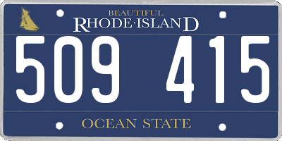 RI license plate 509415
