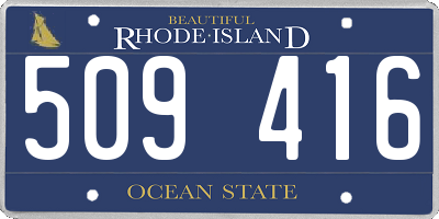 RI license plate 509416