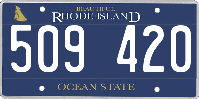 RI license plate 509420