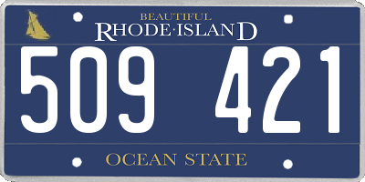 RI license plate 509421