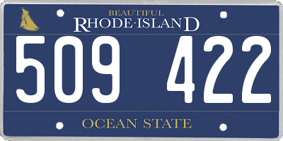 RI license plate 509422