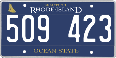 RI license plate 509423