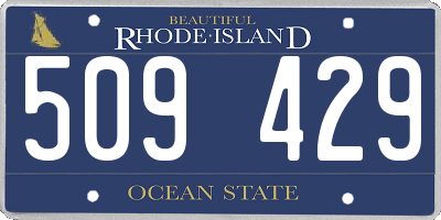 RI license plate 509429