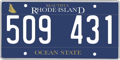 RI license plate 509431