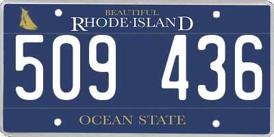 RI license plate 509436