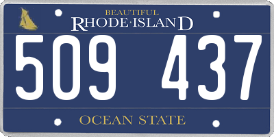 RI license plate 509437