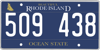 RI license plate 509438