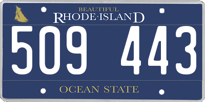 RI license plate 509443