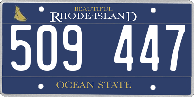 RI license plate 509447