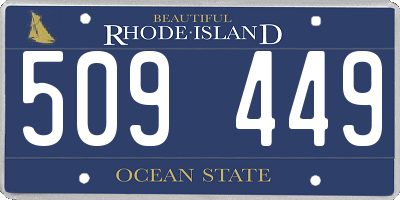 RI license plate 509449
