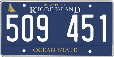 RI license plate 509451